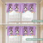 Purple Easter Tie Up Valance Curtains - Image 5