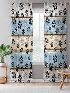 Sheer Curtains 108 Inches Long, Vintage Farmhouse Rustic Wooden Grain Privacy - Image 5