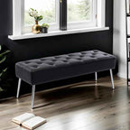 DUHOME Button-Tufted Ottoman Bench, Upholstered Bedroom Benches Footrest Stool