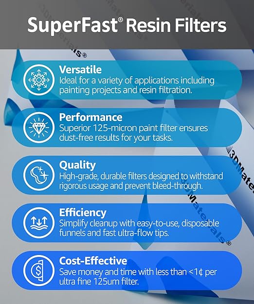 SuperFilter 300 pcs, Disposable Filter, 3D Printer Resin and Paint Strainer - Image 3