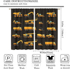 Kids Construction Window Curtains, Construction Machinery Equipment Mode of - Image 4