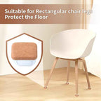Ezprotekt 8 Pcs Rectangle Clear Felt Chair Leg Floor Protectors