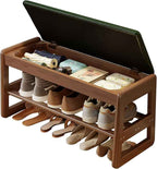 AQIMUELE Shoe Rack Bench, 2 Tiers Shoe Bench