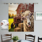 Farm Sheep Living Room Curtains 84 Inch Length, Window Curtains Tab Top - Image 4