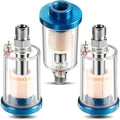 3 Pcs Compressed Air Filter Water Oil Separator 1/4 Inch NPT Inlet and Outlet by Mudder