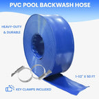 Poolvio Backwash Hose 1-1/2" x 50 ft, Leak-Free - Image 2