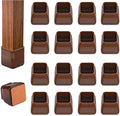 16pcs Square Chair Leg Floor Protectors, Felt Pads Chair Leg Protectors