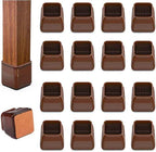 16pcs Square Chair Leg Floor Protectors, Felt Pads Chair Leg Protectors