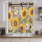Farmhouse Sunflowers Living Room Curtains 96 Inch Length, Window Curtains Tab - Image 9