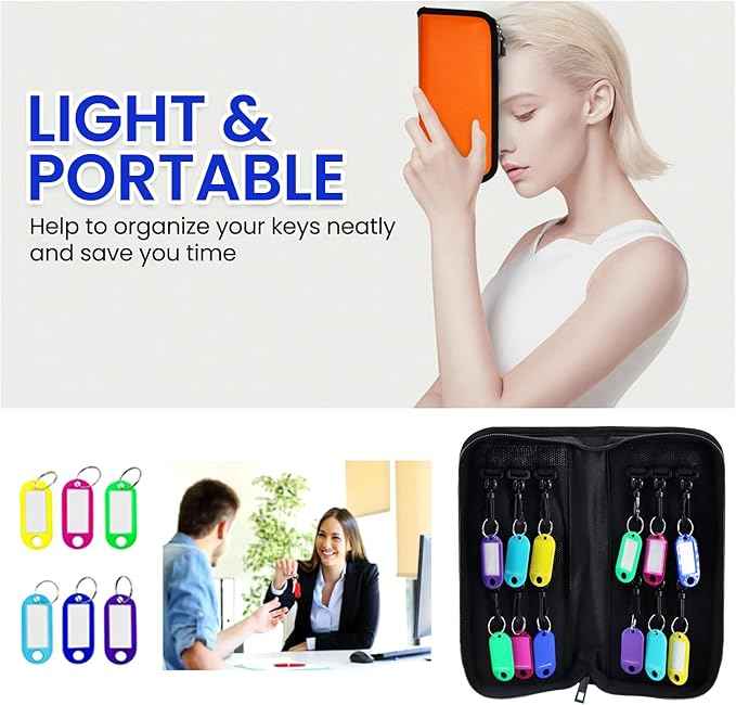 Key Organizer, Zippered Key Case, Fireproof and Waterproof Key Binder