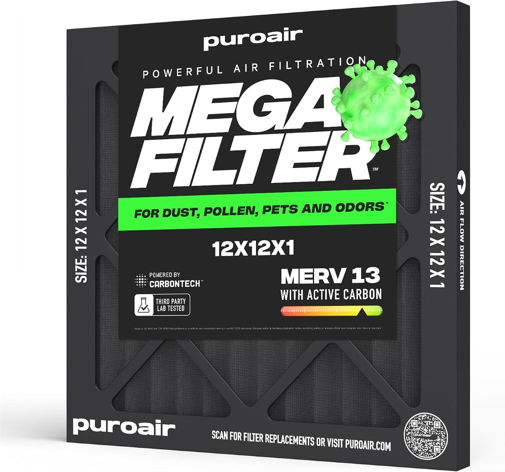 MegaFilter 12x12x1 Air Filter MERV 13 HVAC Furnace Filter (1-Pack)