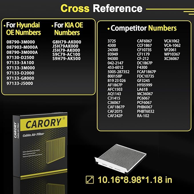 Cabin Air Filter w/Activated Carbon - Image 3