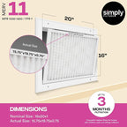 Simply 16x20x1 Air Filter, Merv 11, 12 Pack, - Image 3