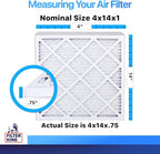 Filter King 4x14x1 Air Filter | 4-PACK | MERV 8 HVAC Pleated A/C Furnace - Image 2