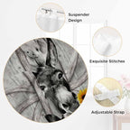 Funny Farm Animals Kitchen Curtains 24 Inch Length, Small Window Curtains Tab - Image 6