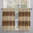 Retro Country Brown Wooden Board Window Valance Curtains, Farmhouse Gradient - Image 7