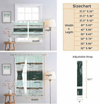 Blue Teal Kitchen Curtains 24 Inch Length, Small Window Curtains Tab Top - Image 8