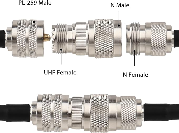 10 Pack N Male to UHF Female SO-239 Connector Adapter N Connector to PL-259 - Image 5