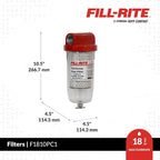 Fill-Rite F1810PC1 1" 18 GPM 10 Micron Particulate Fuel Filter - Image 2