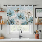 Spring Floral Bedroom Curtains 63 Inch Length, Window Curtains Tab Top - Image 3