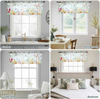 Easter Sheer Valances for Windows 42"x12", Light Filtering Kitchen Curtains - Image 5