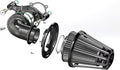 Big Sucker cone Air filter intake by ForHarleyAccessories