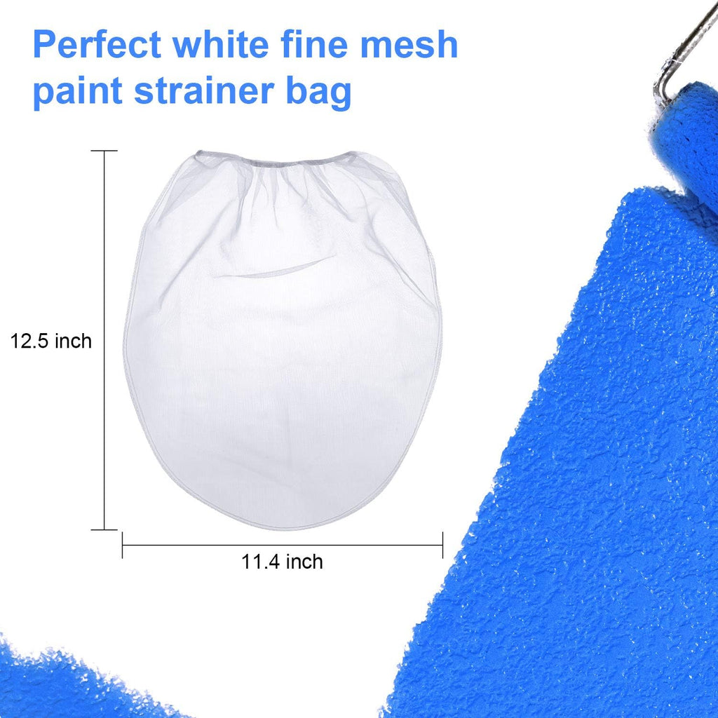 Boao 30 Pieces Paint Filter Strainer Bags White Fine Mesh Paint