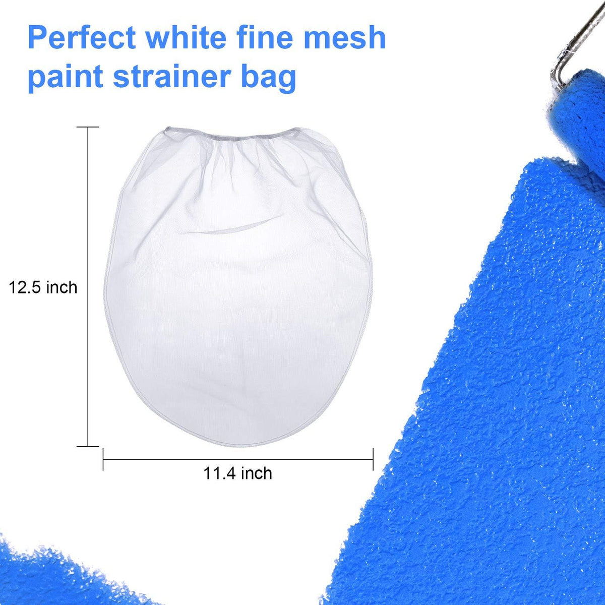 Boao 30 Pieces Paint Filter Strainer Bags White Fine Mesh Paint