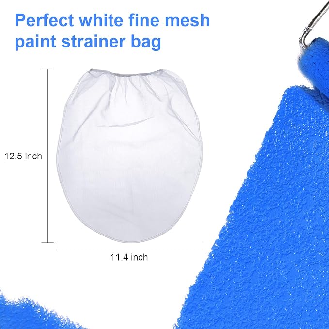 Paint Strainer Bags White Fine Mesh Filters Bag Bucket Elastic Opening Strainer - Image 2