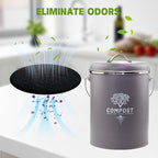 6 Pack Charcoal Filters for Compost Bin Bucket, 5 Inch Round Activated Carbon - Image 4