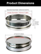 All 304 Stainless Steel 50 Mesh Test Sieve, 8Inch/20cm Diameter, Powder Sifter - Image 5