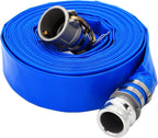 DAVCO 3" ID × 50 ft Pool Backwash Hose, Heavy Duty Reinforced Blue PVC Lay Flat by DAVCO