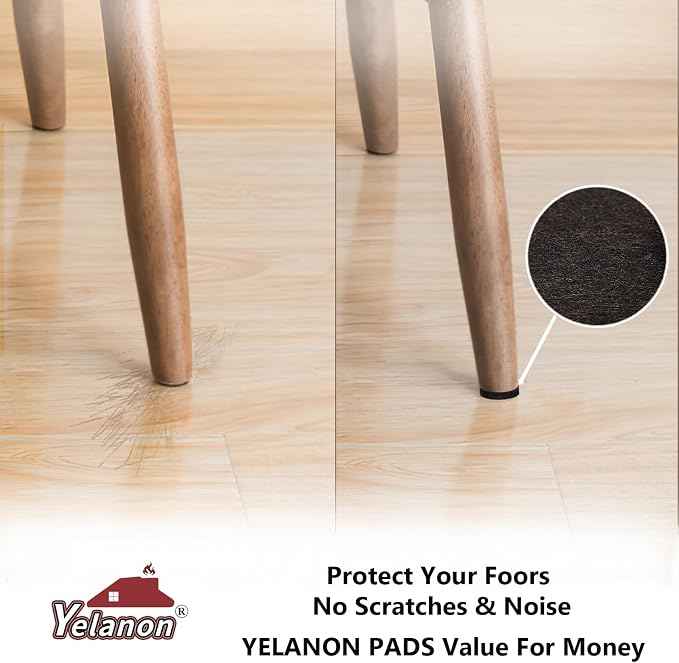 Yelanon Felt Furniture Pads -60 Pcs Premium Felt Pads