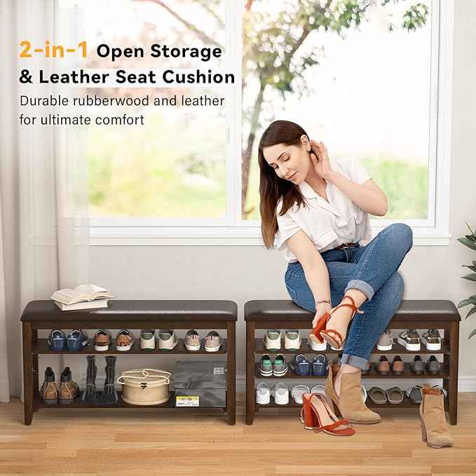 Shoe Rack Bench Entryway Storage