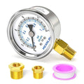 MEANLIN MEASURE 0~15Psi Dry Low Pressure Gauge Stainless Steel 1/4" NPT 2" FACE by MEANLINMEASURE