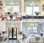 Easter Curtain Valances for Windows, Kitchen Valance Window Treatment, Spring - Image 9