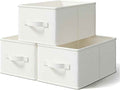 3 Pack Fabric Storage Bins for Shelves | 16.25x12x10in Closet | Collapsible