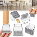 24PCS Square Chair Leg Floor Protectors, Furniture Sliders, Chair Leg Protectors