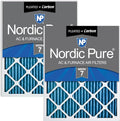 Nordic Pure 16x20x1 Pleated Air Filters MERV 7 Plus Carbon 2 Pack by NordicPure
