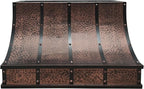 CT Copper Tailor Sloped Copper Vent Hood Wall Mount, 1150 CFM Exhaust Fan by CTCopperTailor
