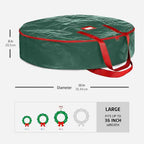 ZOBER Christmas Wreath Storage Container 36 Inch