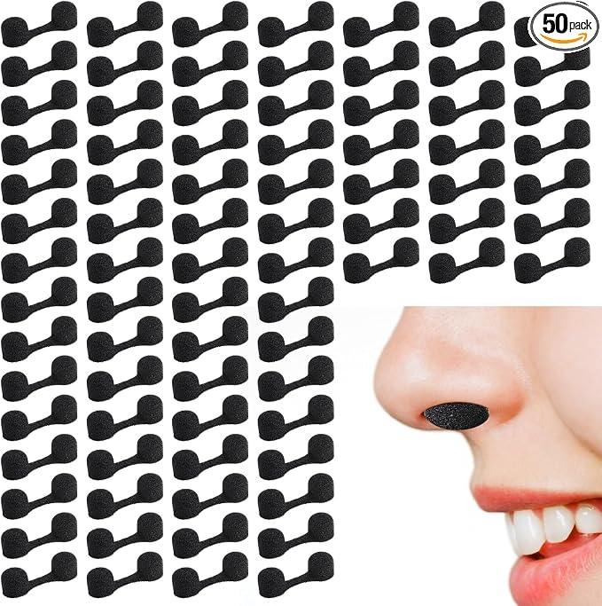 50 Pieces Nose Plug Filter Disposable Nose Dust Filters Bulk Sponge Nostril by Dimeho