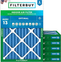 Filterbuy 18x25x2 Air Filter MERV 13 Optimal Smoke & Allergy Defense, by Filterbuy