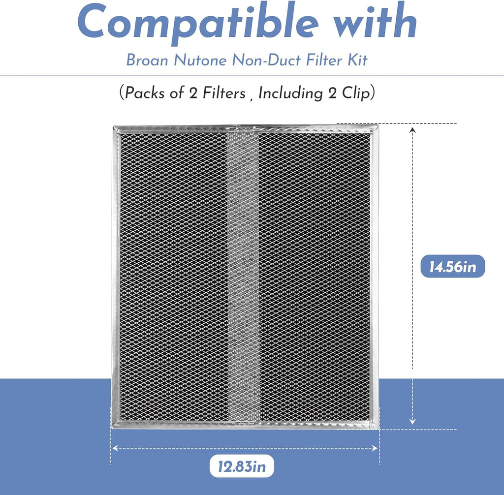 HPF30 Charcoal Filter with Mounting Clips for Broan Range Hood