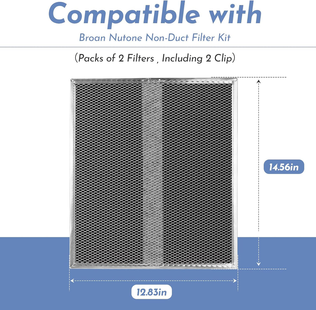 HPF30 Charcoal Filter with Mounting Clips for Broan Range Hood