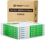 10x10x1 Air Filter 6 Pack, Durable MERV 8 Pleated Home HVAC AC Furnace Filters - Image 9