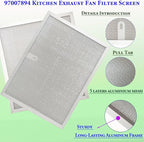 2-Pack upgraded 97007894 kitchen vent hood filter 9.9" x 11.7" x 0.38" Fit - Image 3