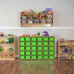 Wood Designs Cubby Storage Bin, Heavy Duty Plastic Containers