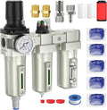 3/4" NPT Air Compressor Water Separator, Industrial Grade 3 Stage Air Drying by RVMARINEPAT