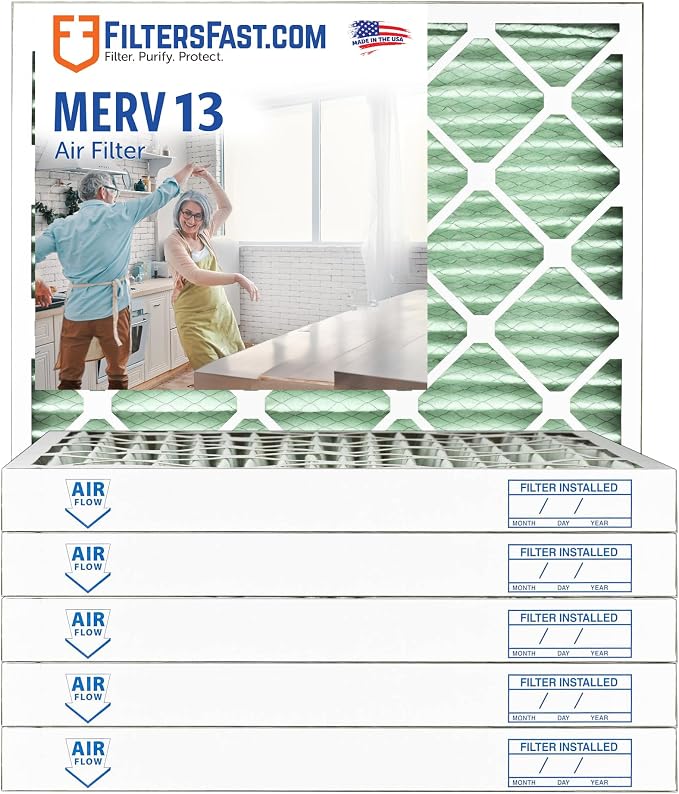 Filters Fast 20x30x2 Pleated Air Filter Merv 13, 2 inch AC Furnace Air Filters by FiltersFast
